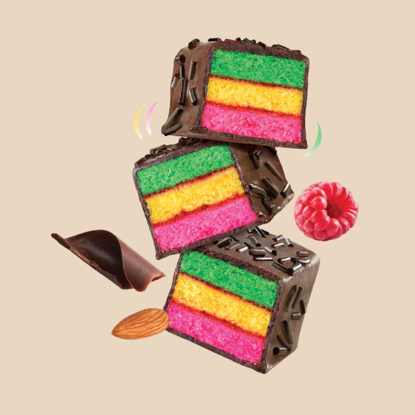 Cake Bites Italian Rainbow