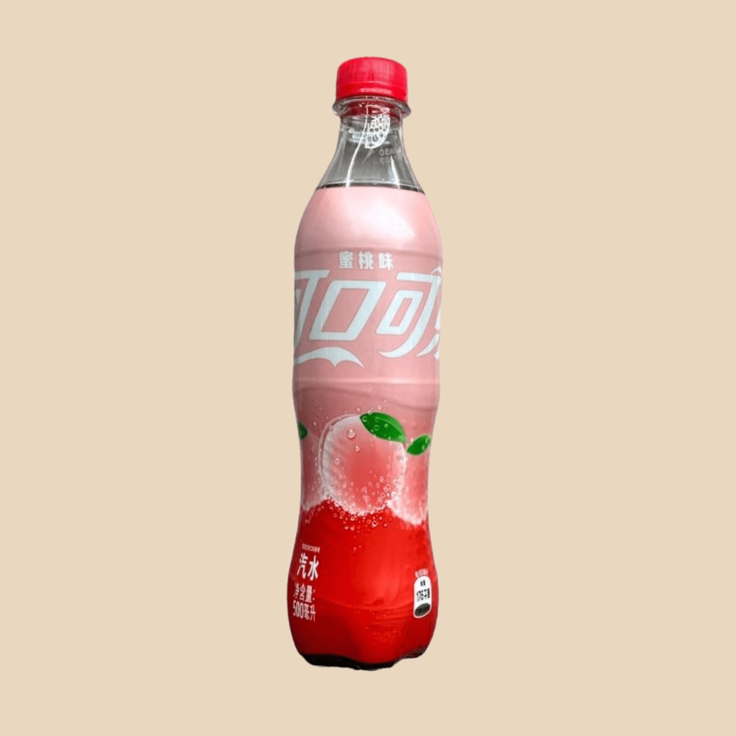 Bouteille de Coca Peche Blanche.