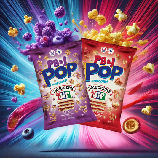 image de l'article :" Popcorn calories : un choix sain ou une bombe calorique ?", représentant deux paquets de popcorn