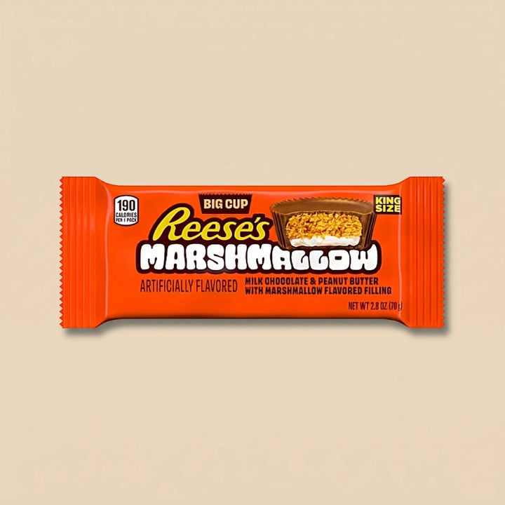 Reese's Big Cup Marshmallow King Size 79g — édition guimauve chocolat-cacahuète importée USA