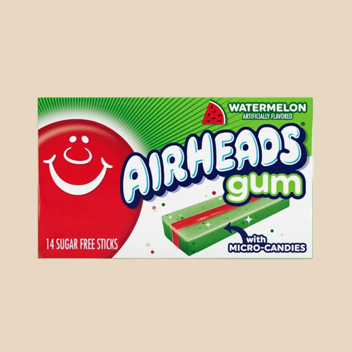 Airheads Gum Watermelon — Chewing-Gum Pastèque (37g)
