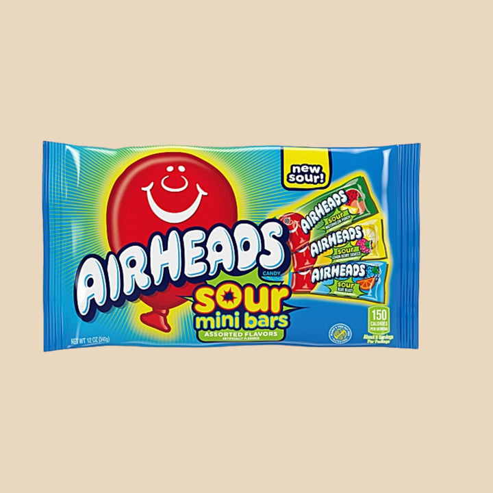 Airheads Mini Sour Bars — Sachet Assortiment Acide (340g)