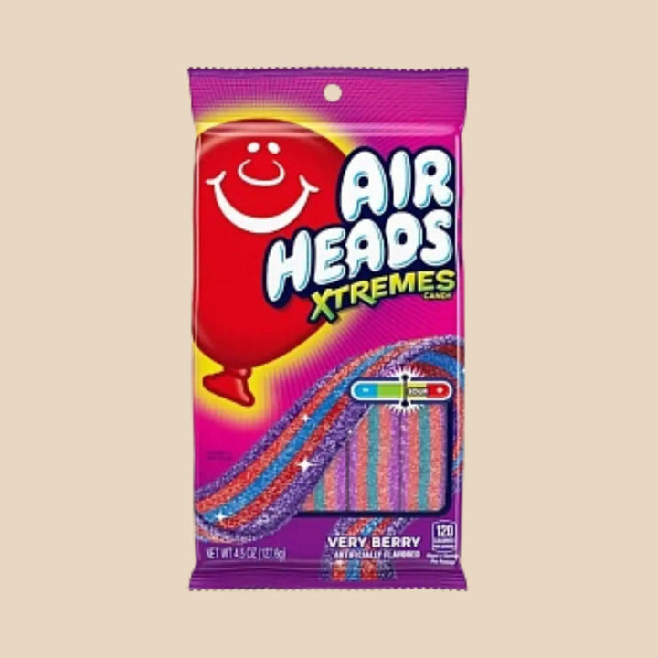 Airheads Xtremes Belts Very Berry — Ceintures Acidulées (128g)