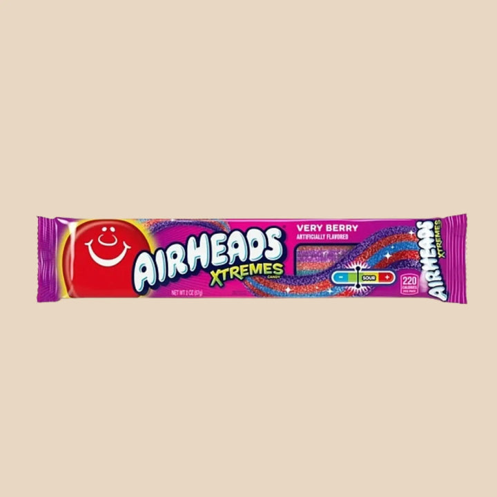 Airheads Xtremes Belts Very Berry — Ceintures Acidulées (57g)