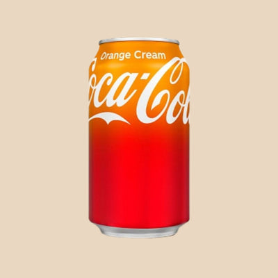 Coca-Cola Orange Cream – Canette 355ml au design orange et rouge | Lollipop Korner