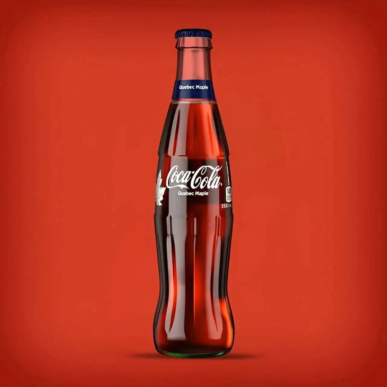 Bouteille en verre de coca cola sitrop d'erable