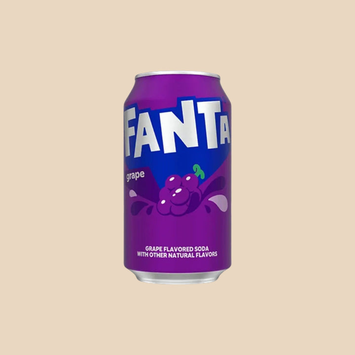 Fanta Raisin canette importée des États-Unis marque Fanta