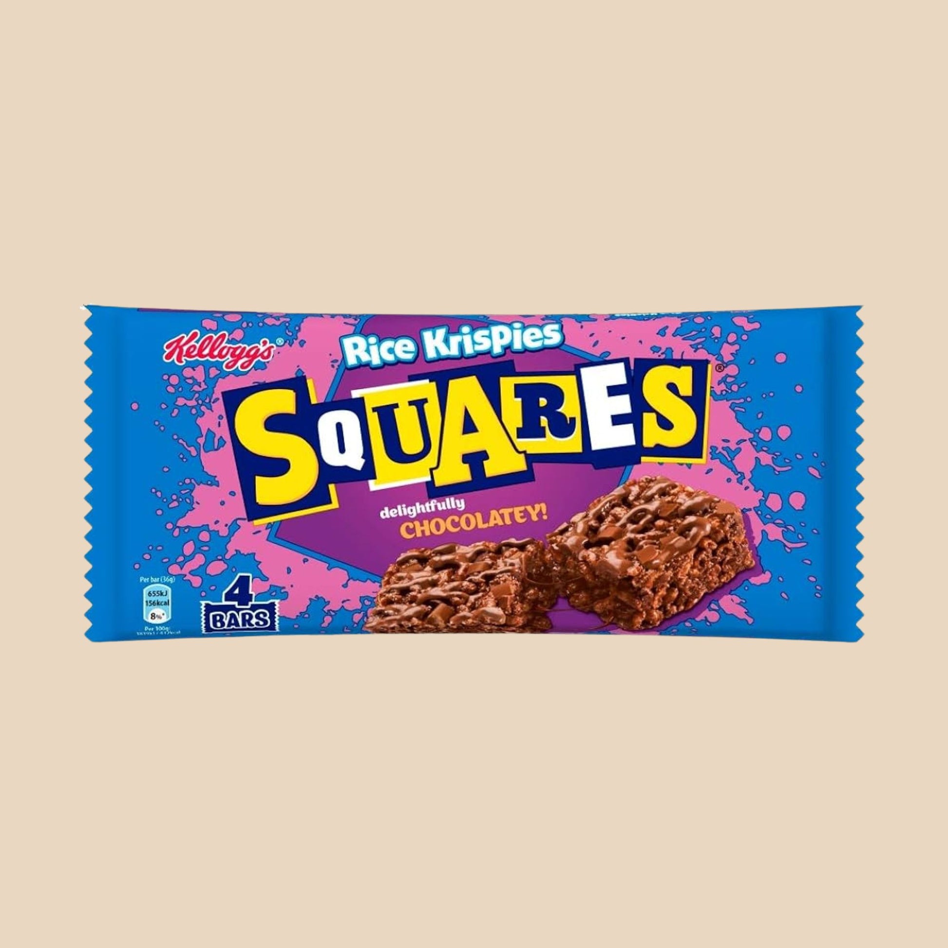 Barre de céréale Kellogg's Rice Krispies Squares Chocolat