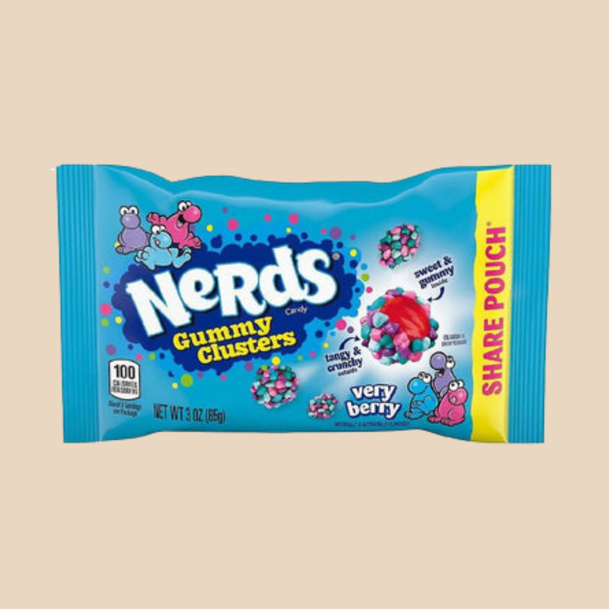 Sachet de bonbon nerds gummy clusters very berry