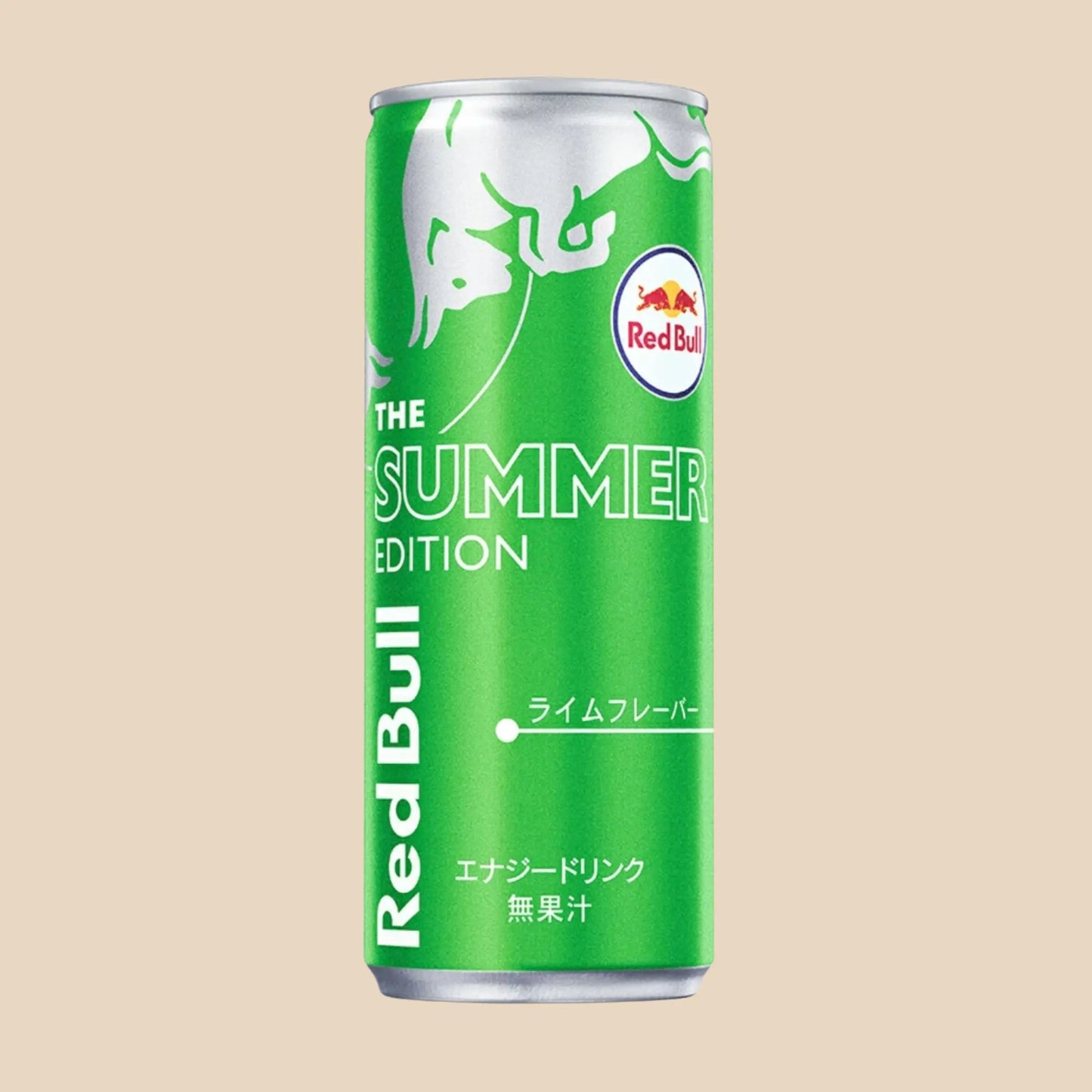Canette de RedBull vert Lime Edition, une boisson énergisante rare au citron vert importée du Japon, idéale pour un boost rafraîchissant.