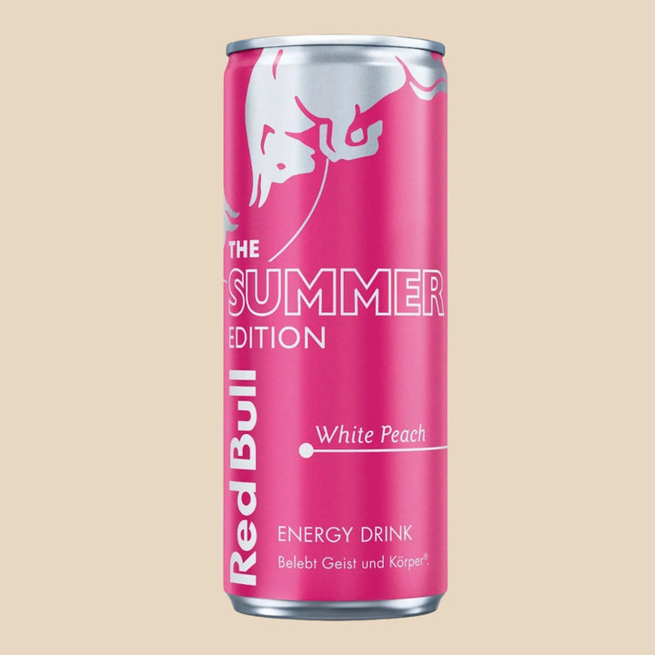 Red Bull Pêche Blanche Summer Edition canette 250ml Rose