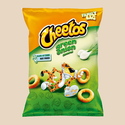 Paquet de chips cheetos green onion