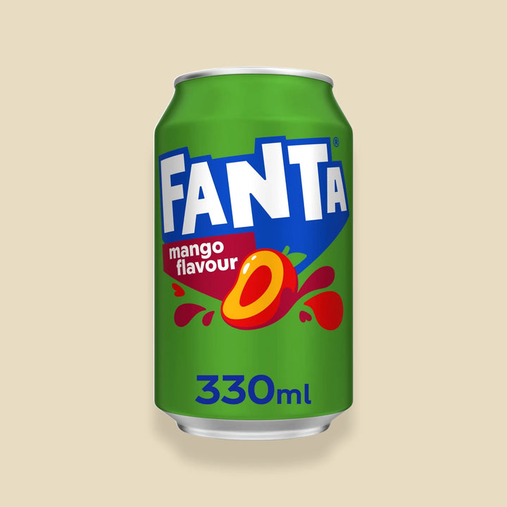 Canette Fanta Mango 330 ml, version britannique
