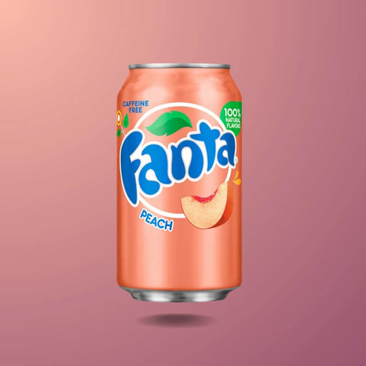 Canette de Fanta Peche USA - Soda fruité et rafraîchissant