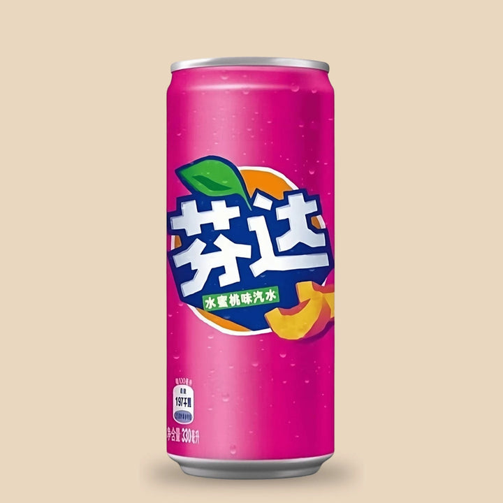 Fanta Pêche Chine canette import exclusivité chinoise Fanta