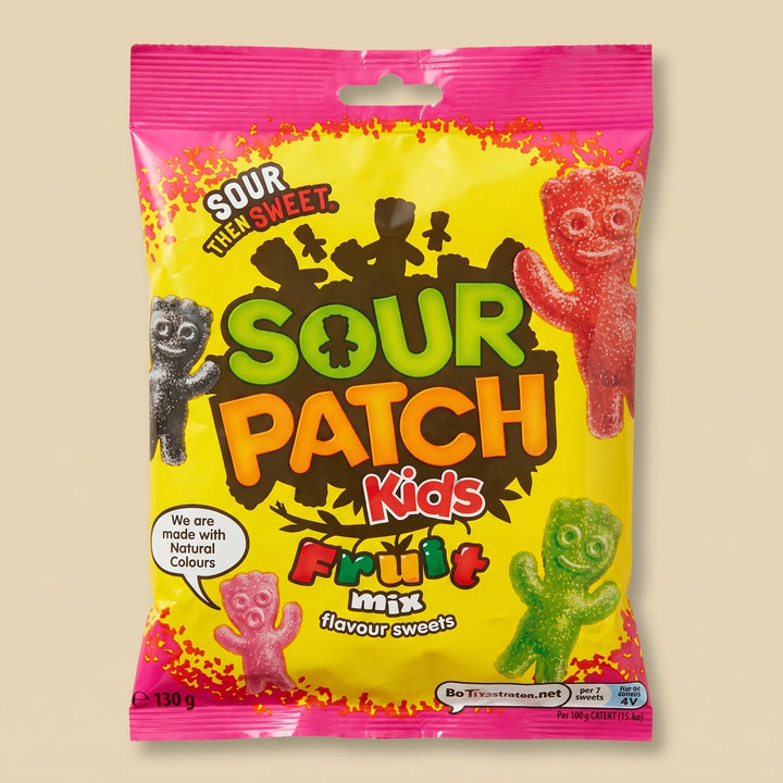 Sachet 130g Sour Patch Kids Fruit Mix — bonbon acidule importe USA — Lollipop Korner