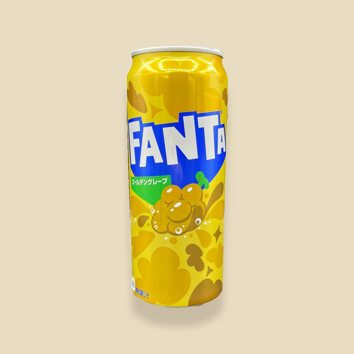 Fanta Golden Grape 500 ml, canette japonaise au raisin doré