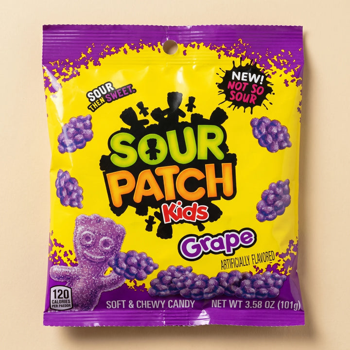 Sachet 101g Sour Patch Kids Grape — bonbon acidule importe USA — Lollipop Korner