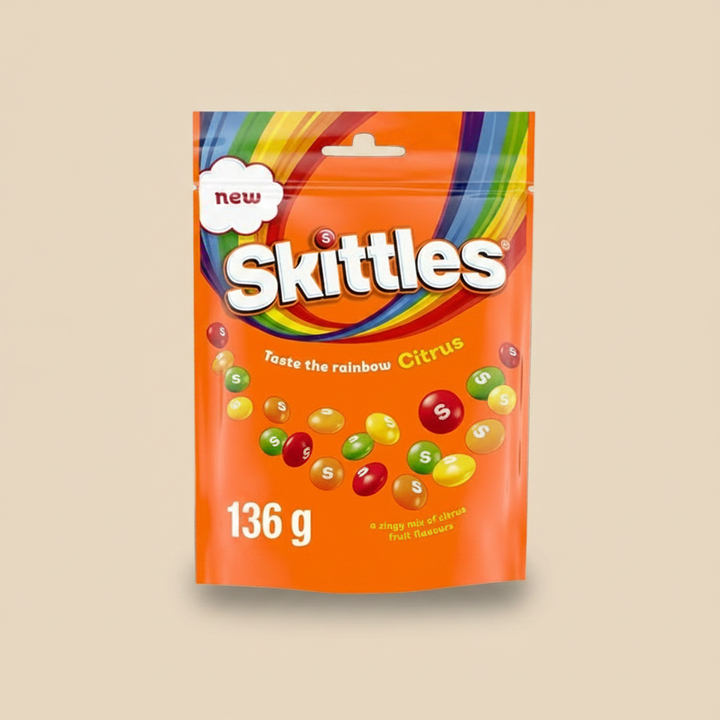 Skittles Citrus 136g - bonbons agrumes importés UK - Lollipop Korner