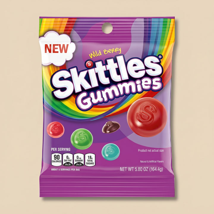 Skittles Gummies Wild Berries 164g - bonbons gélifiés fruits rouges - Lollipop Korner