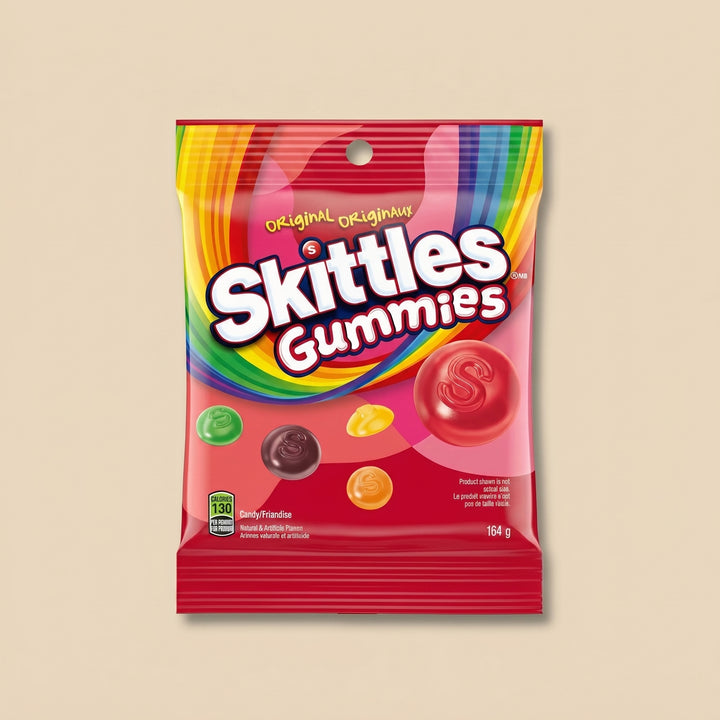 Skittles Gummies Original 164g - bonbons gélifiés fruités importés Canada - Lollipop Korner