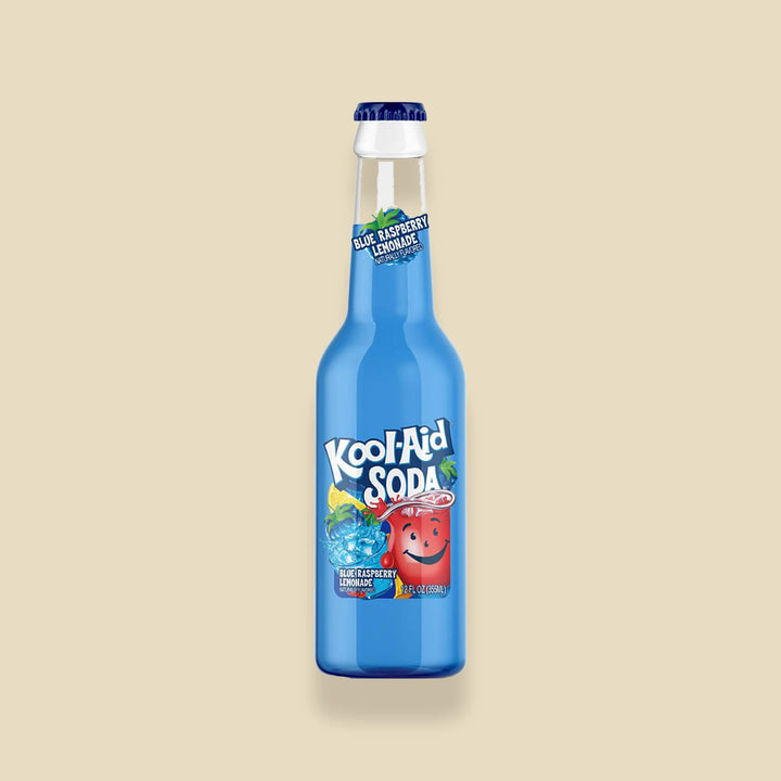 Bouteille en verre Kool-Aid Soda Blue Raspberry Lemonade 355 ml, soda bleu