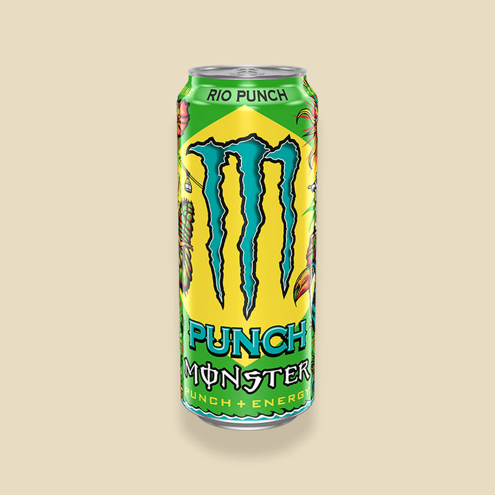 Canette 500 ml Monster Juiced Rio Punch — energy drink punch importé — Lollipop Korner