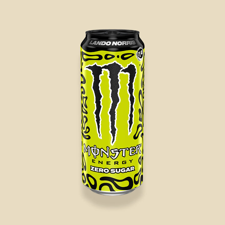 Canette 500 ml Monster Energy Lando Norris — energy drink zéro sucre édition pilote — Lollipop Korner
