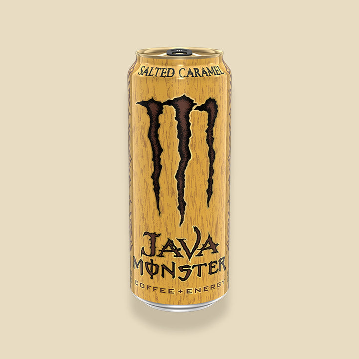 Canette 444 ml Monster Java Salted Caramel — café caramel beurre salé énergisant USA — Lollipop Korner