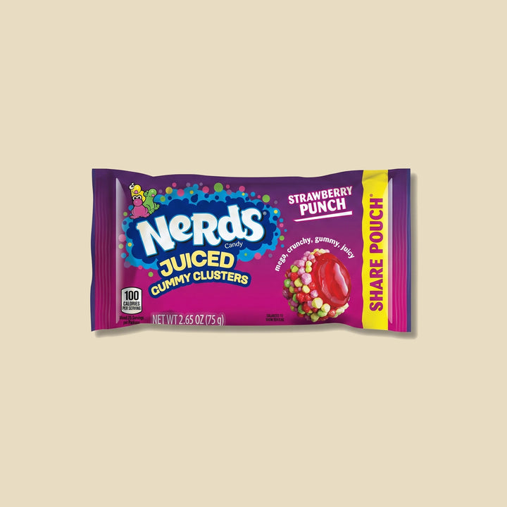 Nerds Juiced Gummy Clusters Strawberry Punch — share pouch USA — Lollipop Korner