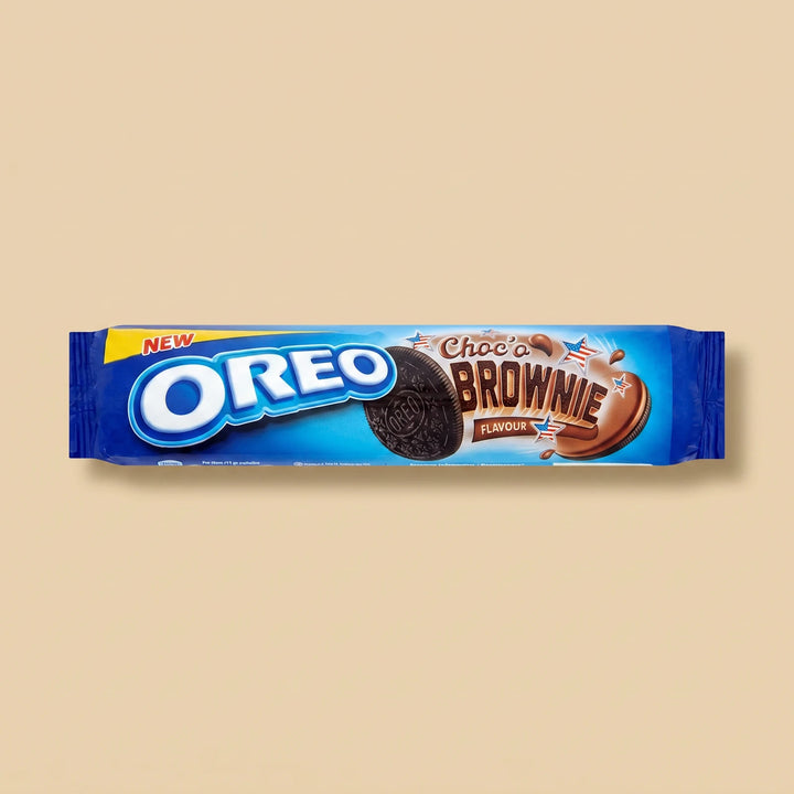 Oreo Choc'o Brownie 154g — saveur brownie chocolat fudgy, pack bleu import UK/EU