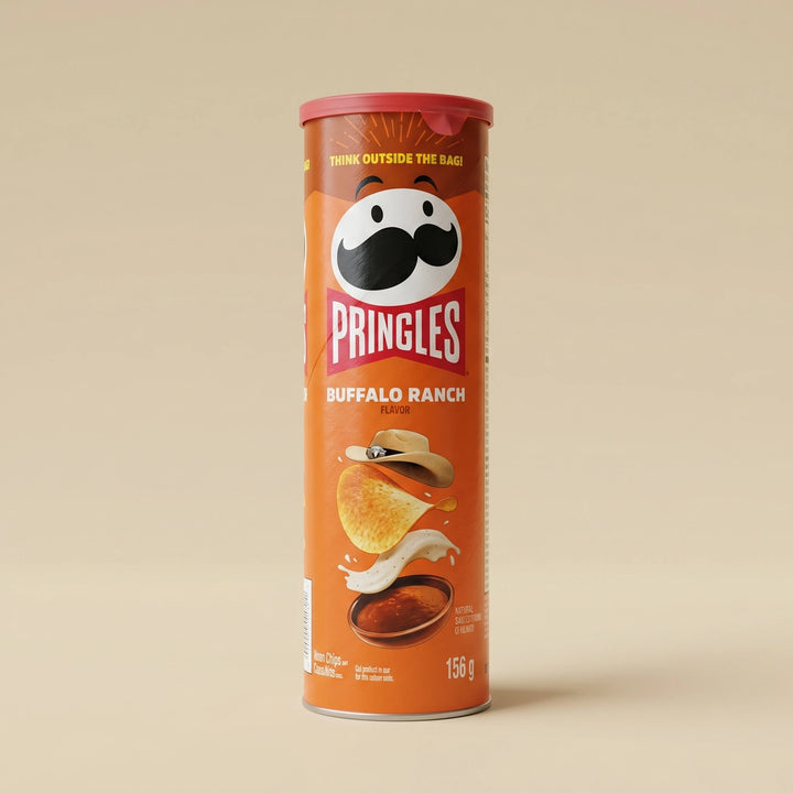 Tube 156g Pringles Buffalo Ranch — chips importées USA — Lollipop Korner