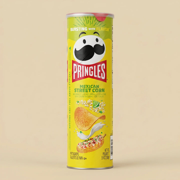 Tube 158g Pringles Mexican Street Corn — chips importées USA — Lollipop Korner