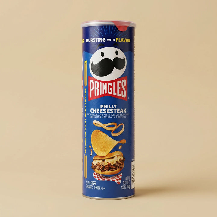 Tube 158g Pringles Philly Cheesesteak — chips importées USA — Lollipop Korner