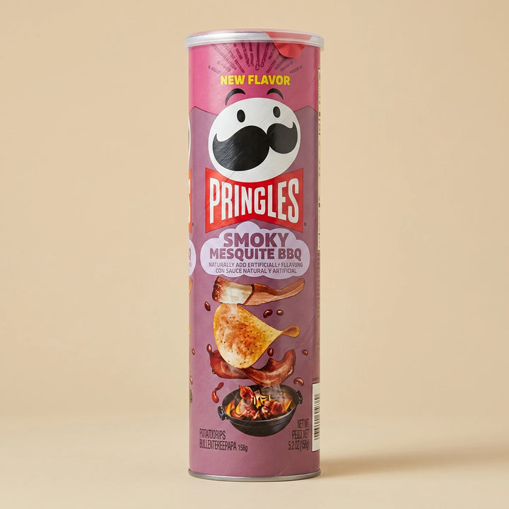 Tube 158g Pringles Smoky Mesquite BBQ — chips importées USA — Lollipop Korner