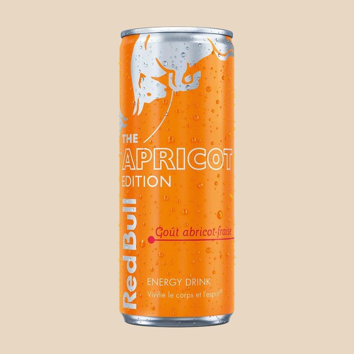 Red Bull Abricot-Fraise The Apricot Edition, canette orange de 250 ml