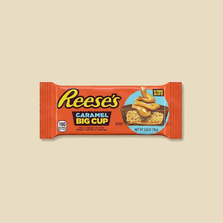 Reese's Caramel Big Cup King Size — peanut butter cup au caramel USA — Lollipop Korner