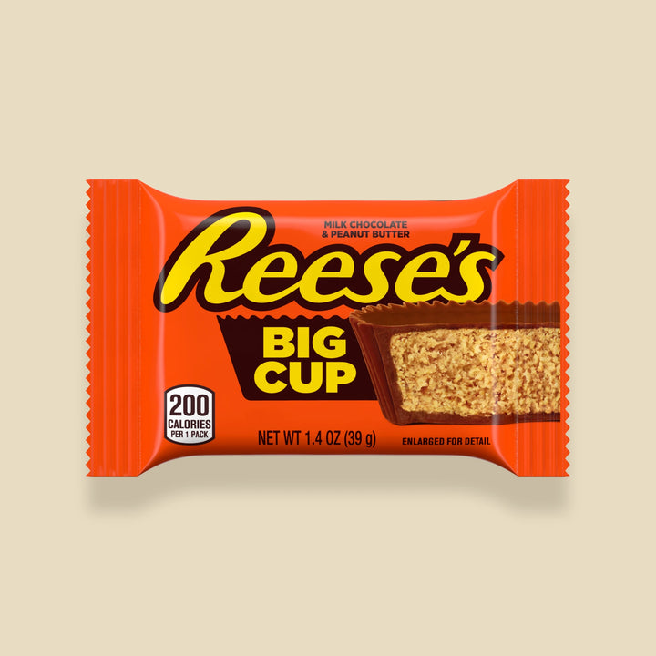 Reese's Big Cup 39 g – une cup épaisse de beurre de cacahuète enrobée de chocolat au lait, import USA